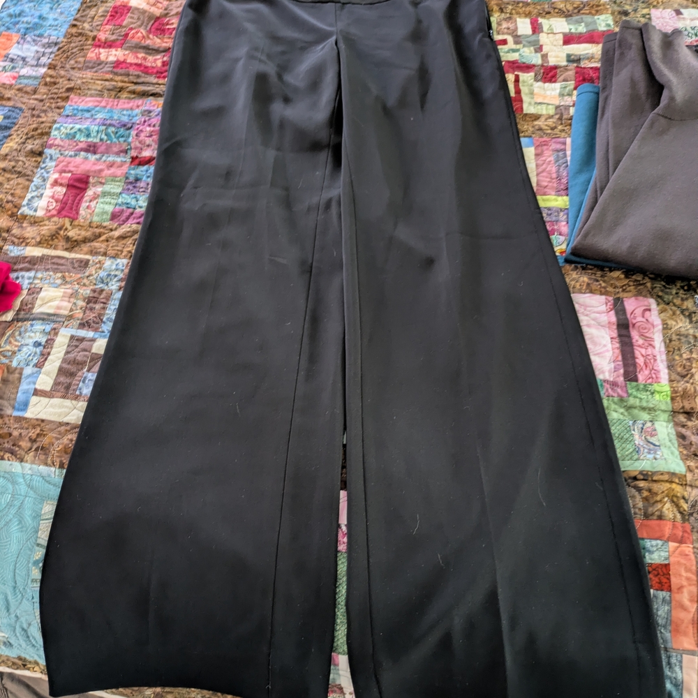 White House Black Market Black Wide-Leg Trousers